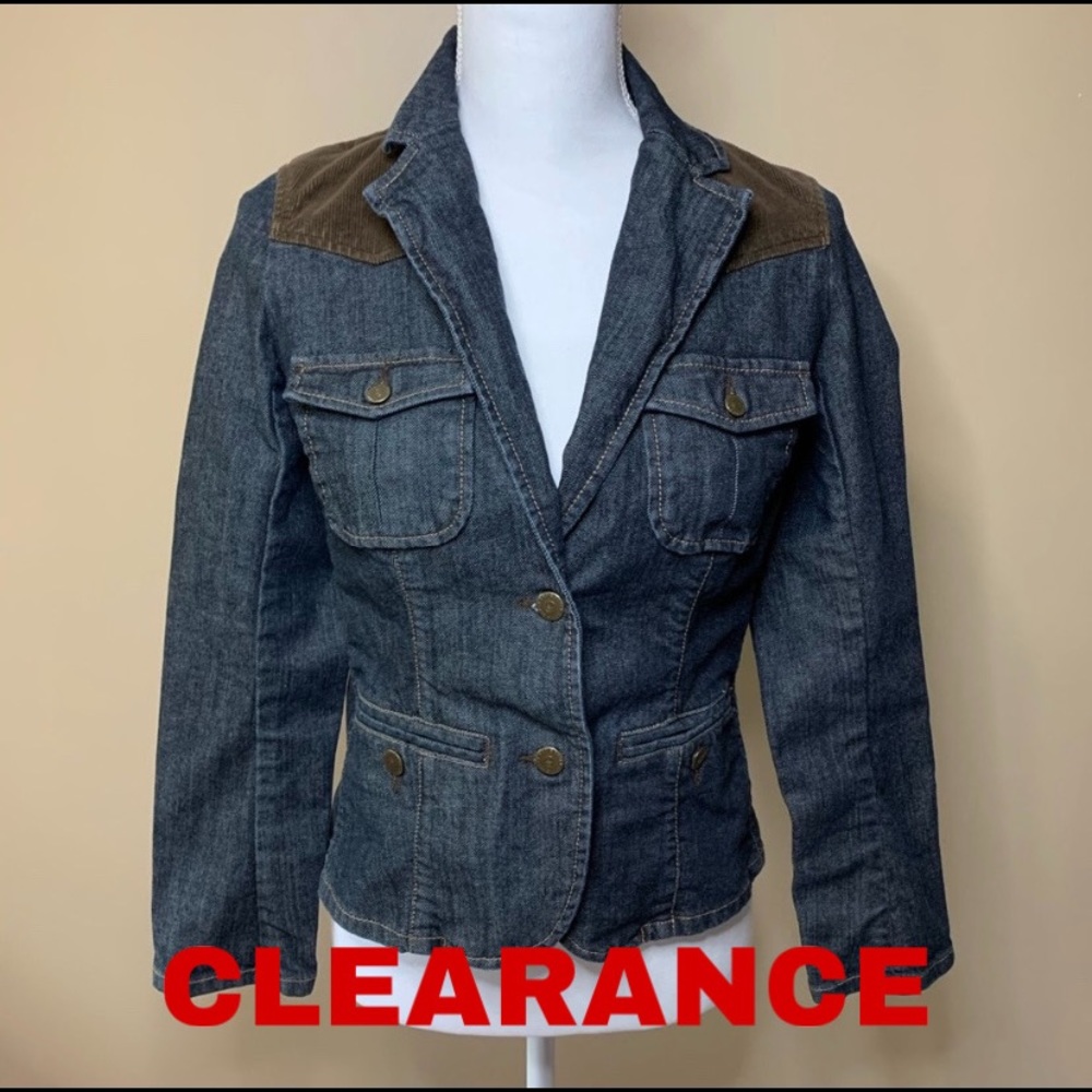 NWOT Eddie Bauer Corduroy Jean Jacket